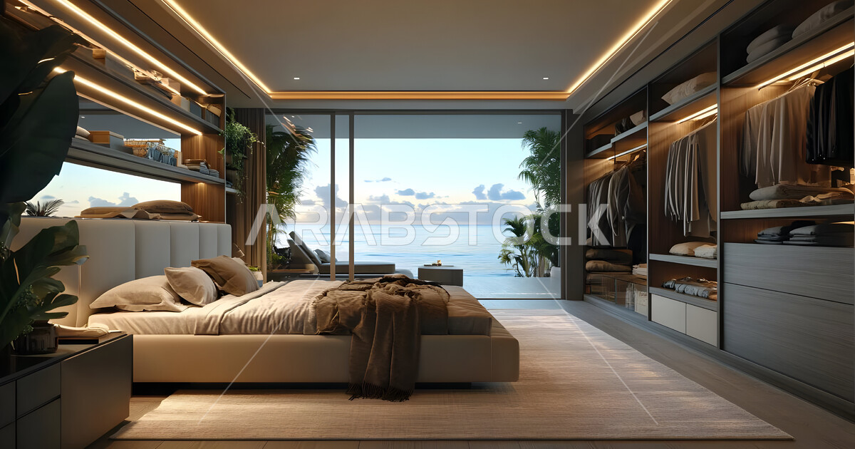 أثاث واكسسوارات منزلية داخلية أنيقة، غرفة نوم بتصاميم عصرية حديثة, شقق ...