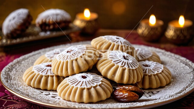 كرم الضيافة وحسن الاستقبال في السعودية، طريقة إعداد وتحضير الحلويات الشهية، قطع من حلى العيد بالمكسرات، أقراص المعمول بالعجوة اللذيذة، الأعياد والمناسبات الإسلامية السعيدة