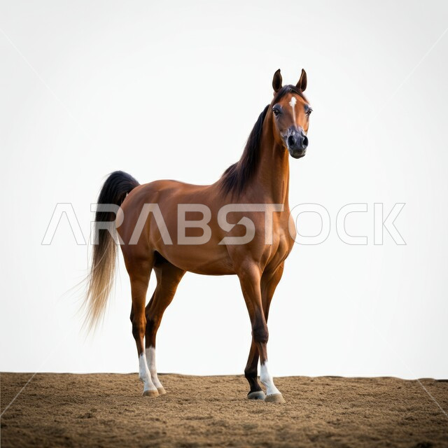 محميات طبيعيه للاهتمام بالحيوانات البرية, تربيه وتدريب الخيول في المملكه العربيه, اتباع تقاليد الأجداد برعاية وتربية الجياد, أنشطة وفعاليات ركوب الأحصنة في السعودية، حصان عربي أصيل فوق رمال الصحراء الذهبيه الناعمة, مفهوم رعاية الخيول وترويضها، خلفية الطبيعه الصحراويه 