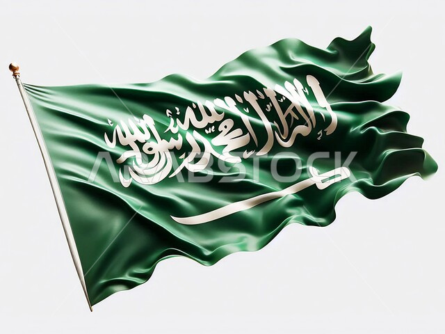 الاحتفال بذكرى العيد الوطني 23 سبتمبر، راية التوحيد وسيف القوة، احياء ذكرى يوم العلم 11 مارس، علم المملكة العربية السعودية الاخضر المرفرف، المناسبات والاعياد الوطنية، مفهوم حب الوطن والانتماء إليه, خلفية بيضاء