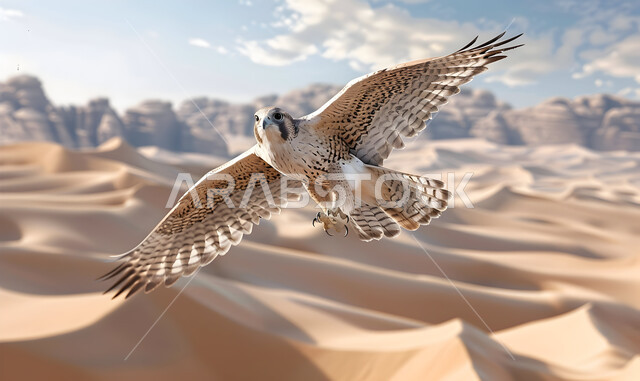 الفخر بالتراث السعودي العريق، طائر الصقر في إحدى المحميات الطبيعية، حدة البصر و رمز القوة والتحدي، تدريب وترويض الطيور الجارحة والمفترسة، إقامة نادي الصقور في موسم الصيد السنوي في المملكة العربية السعودية