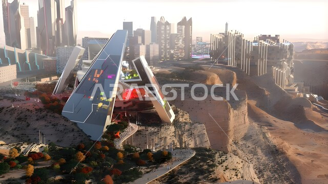 مركز الفنون الأدائية المسرحية على سفوح جبال طويق، الفن الهندسي المعماري لبناء المركز على الطراز الحديث، أماكن ومعالم مشهورة في المملكة، رؤية سعودية مستقبلية2030، وجهة سياحية ثقافية ترفيهية، مقصد الزوار من شتى أنحاء العالم، مشروع القدية الجديد في السعودية