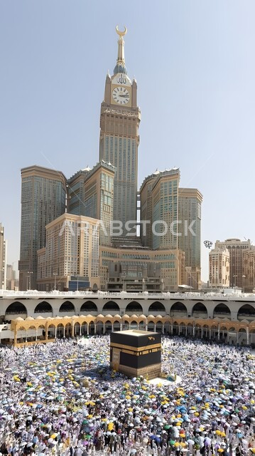Saudi Iconic Building Modern architectural style of towers and hotels overlooking the Grand ...