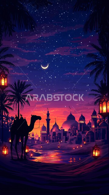 جمل عربي أصيل يسير وسط الصحراء، تربية الجمال والابل في المحميات الطبيعية في المملكة العربية السعودية ،  الرمال الذهبية الناعمة، الاهتمام ورعاية المواشي والثدييات في الصحاري