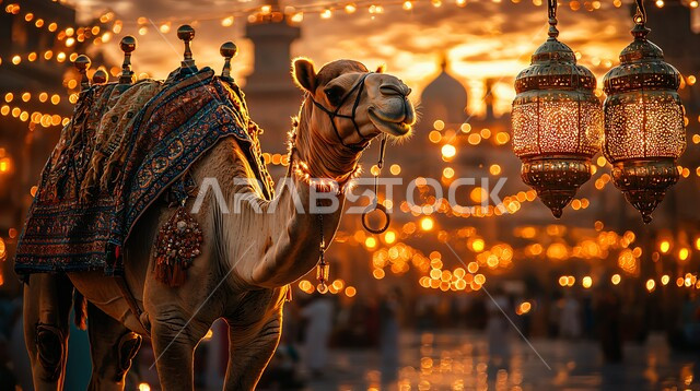 Natural reserves for camel grazing, interest in camel breeding in the Gulf States, the association of the camel with antiquity and authenticity, livestock and mammal care in the Kingdom of Saudi Arabia, a purebred blonde camel,