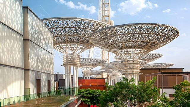 مدن ومعالم سياحية مشهورة، أماكن جذب واستقطاب السياح من أنحاء العالم، الاهتمام بزراعة الأشجار والنباتات الخضراء، الفنون الهندسية العصرية للحدائق والمنتزهات، الهندسة الزراعية المتميزة لمبنى عين دبي في الإمارات العربية المتحدة