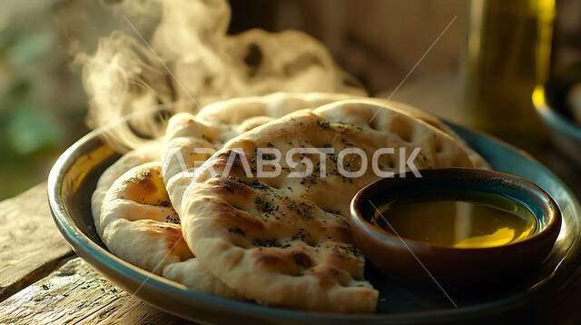 أرغفة الخبز العربي التقليدي (البيتا)، الخبز المفرود في الفرن الشعبي، المخابز والأفران في المملكة العربية، مخبوزات ساخنة طازجة، منتجات وطنية محلية سعودية