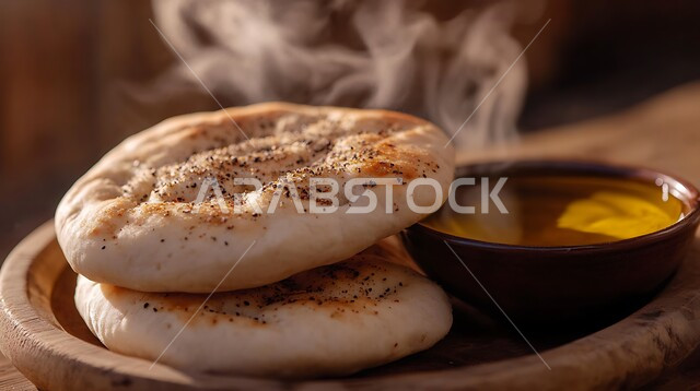 أرغفة الخبز العربي التقليدي (البيتا)، الخبز المفرود في الفرن الشعبي، المخابز والأفران في المملكة العربية، مخبوزات ساخنة طازجة، منتجات وطنية محلية سعودية