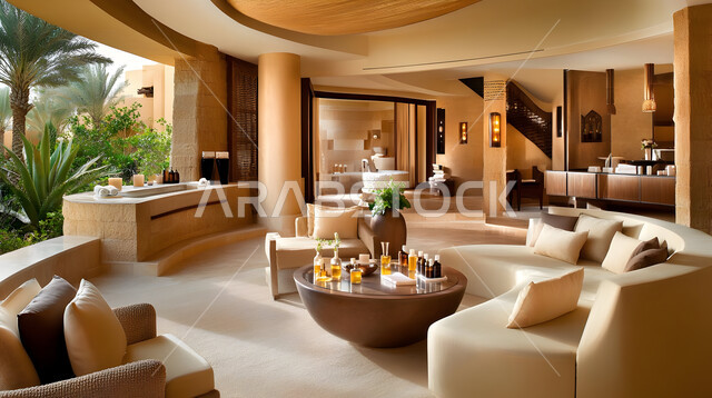 الاهتمام بنبات الزينة المنزلي، النوافذ والواجهات الزجاجية المطلة على الطبيعة، التصاميم الداخلية لغرف الجلوس على الطراز الحديث، غرفة معيشة مع أثاث منزلي فاخر باللون الابيض، ديكور داخلي راقي للفلل والشقق السكنية في المملكة العربية السعودية