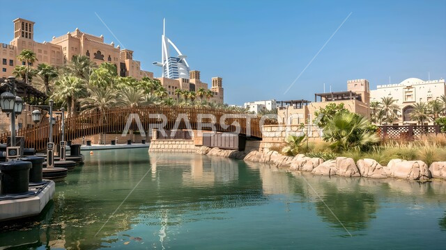 Interest in palm tree cultivation, summer recreational activities, the distinctive landscape of Jumeirah, the architectural art of Burj Al Arab in Dubai, luxury tourist resorts in the United Arab Emirates, attracting and attracting tourists from all over the world