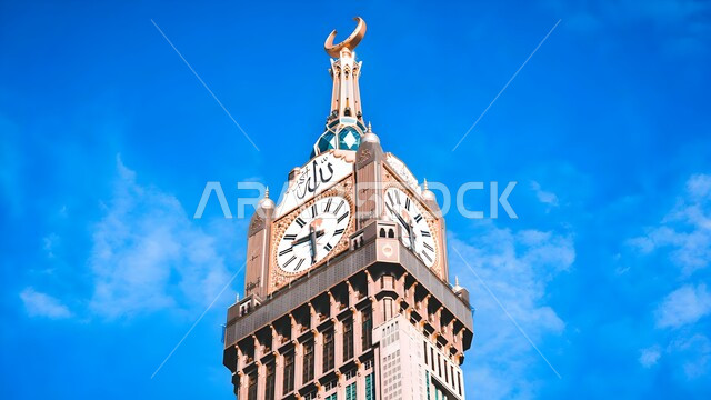 الفن الهندسي المعماري لبرج الساعة في الحرم المكي الشريف، أداء مناسك الحج والعمرة في مكة المكرمة، العبادة والتقرب الى الله تعالى، الأماكن والمعالم الدينية الاسلامية المقدسة في المملكة العربية السعودية