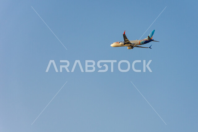 توفير الخدمات المتطورة لسهولة التنقل بين البلدان, طائرة إماراتية تحلق في السماء في وقت النهار, وسائل النقل و المواصلات الجوية, شركات و خطوط الطيران في الإمارات العربية المتحدة