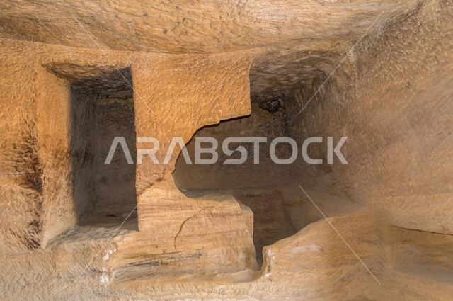 The historical beauty of Madain Saleh in Al-Ula, Saudi Arabia, the ancient Arab civilization, the beauty of the rock formations, historical and tourist attractions in Saudi Arabia, tourism in Saudi Arabia