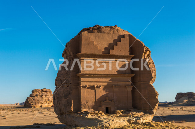 The historical beauty of Madain Saleh in Al-Ula, Saudi Arabia, the ancient Arab civilization, the beauty of the rock formations, historical and tourist attractions in Saudi Arabia, tourism in Saudi Arabia