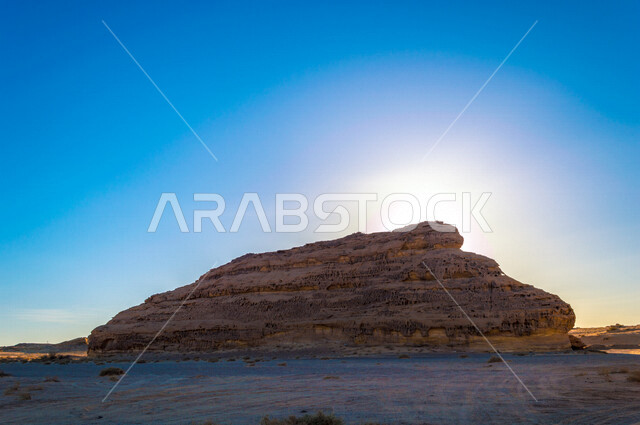 The historical beauty of Madain Saleh in Al-Ula, Saudi Arabia, the ancient Arab civilization, the beauty of the rock formations, historical and tourist attractions in Saudi Arabia, tourism in Saudi Arabia