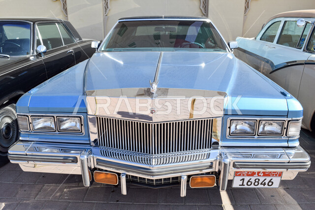 A picture of a classic car participating in the UAE National Day celebrations, Bawadi Mall, UAE activities