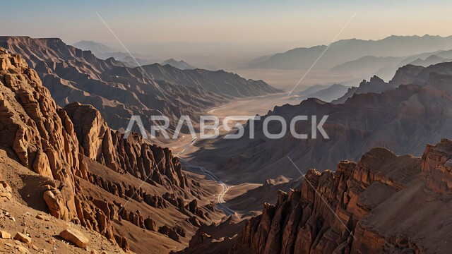 التكوينات والمرتفعات الجبلية, التشكلات والتضاريس الصخرية في المناطق الصحراوية, الاماكن الطبيعية السياحية في المملكة العربية السعودية, منظر الجبال والصخور في الصحراء