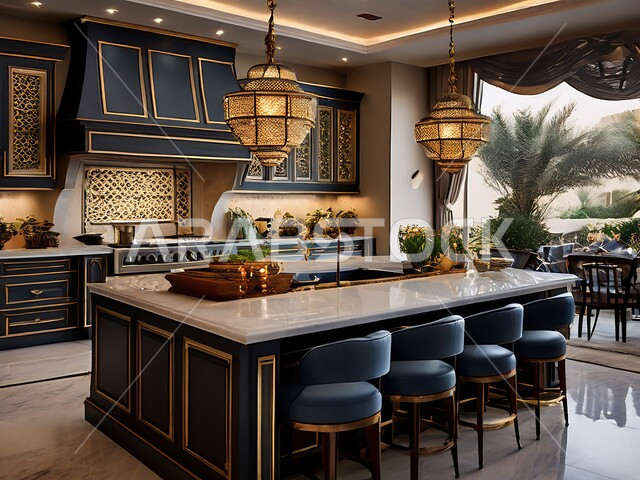 التصاميم العصرية الفاخرة، شقق وفلل سكنية على الطراز الحديث في المملكة العربية السعودية، الديكورات والإكسسوارات الانيقة، الديكورات الداخلية الحديثة لغرف السفرة، تصميم داخلي لمطبخ بأثاث راقي، النوافذ والواجهات الزجاجية الكبيرة