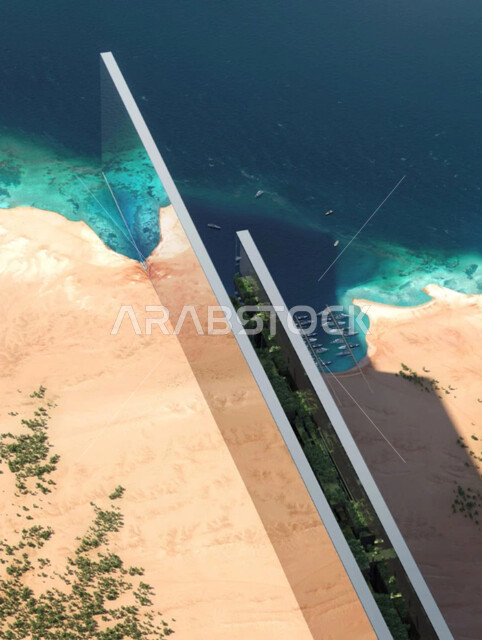 الاستدامة والتخطيط المعماري لقطاع العقارات، مشروع نيوم على ساحل البحر الأحمر في شمال غرب المملكة العربية السعودية، الابتكارات المستقبلية في البنية التحتية للمدن الذكية، معرض نيوم لنماذج تصاميم مدينة المستقبل "ذا لاين"، رؤية سعودية مستقبلية 2030