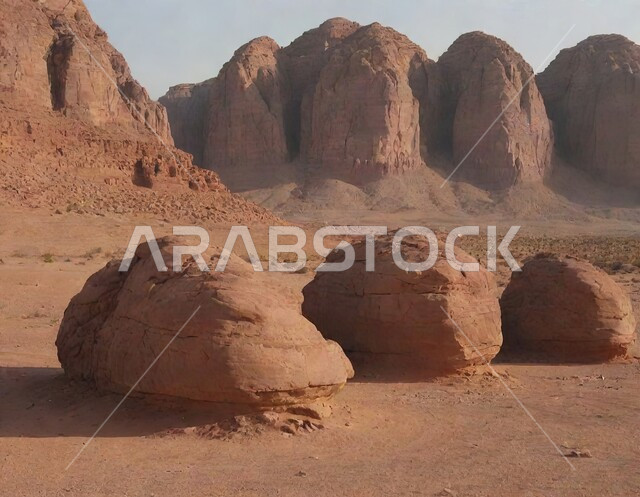 الآثار التاريخية المتشكلة على المنحدرات الجبلية الطبيعية، الصروح والقلاع الحجرية، سلسلة الجبال والتكوينات والتشكلات الصخرية في القمم العالية في صحاري المملكة العربية السعودية، أماكن سياحية تاريخية أثرية قديمة في بلدة العلا القديمة عند غروب الشمس، الرمال الذهبية الناعمة