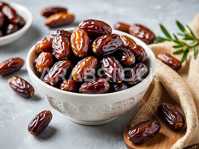 وجبة ذات قيمة غذائية عالية، صورة مقربة لطبق من التمر السكري الصحي الطازج، ضيافة رمضانية لذيذة، أنواع من التمور الصحية، رطب من نخيل المملكة العربية السعودية، محاصيل ومنتجات زراعية محلية وطنية