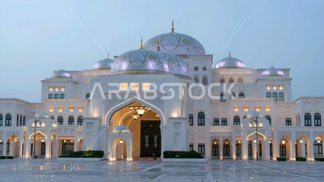 مقصد الزوار من شتى انحاء العالم, الهندسة الفنية المعمارية على الطراز العصري لمبنى قصر الوطن في أبوظبي, معالم سياحية ثقافية مشهورة, التطور والتقدم العمراني الاماراتي, القصر الرئاسي في الامارات العربية المتحدة