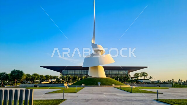 الفن الهندسي المعماري لبناء مبنى مكتبة بيت الحكمة على الطراز الحديث في الشارقة، النمو والتقدم والتطور العمراني في الامارات العربي المتحدة ، أماكن سياحية مشهورة، جذب استقطاب السياح، منارة العلم والمعرفة