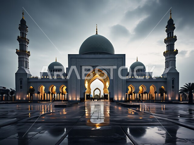 الفن الهندسي المعماري لقبب ومآذن المساجد الاسلامية, أماكن العبادة والتقرب إلى الله تعالى, نداء المسلمين لأداء الفرائض والصلوات، إسلاميات وروحانيات وطمأنينة, النقوش والزخارف للاعمدة والاقواس على الطراز الاسلامي