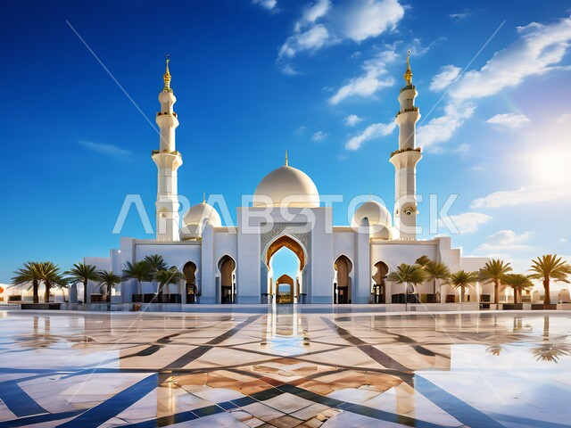 الفن الهندسي المعماري لقبب ومآذن المساجد الاسلامية, أماكن العبادة والتقرب إلى الله تعالى, نداء المسلمين لأداء الفرائض والصلوات، إسلاميات وروحانيات وطمأنينة, النقوش والزخارف للاعمدة والاقواس على الطراز الاسلامي