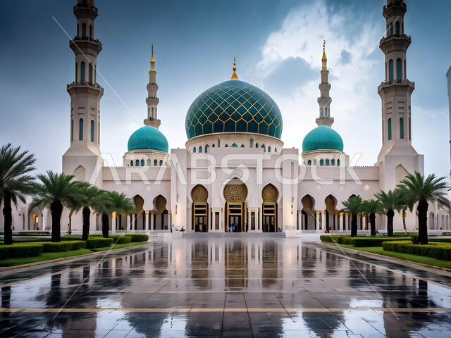 نداء المسلمين لأداء الفرائض والصلوات، إسلاميات وروحانيات وطمأنينة, الفن الهندسي المعماري لقبب ومآذن المساجد الاسلامية, أماكن العبادة والتقرب إلى الله تعالى, النقوش والزخارف للاعمدة والاقواس على الطراز الاسلامي