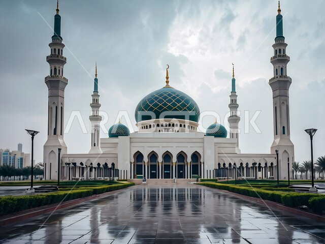 أماكن العبادة والتقرب إلى الله تعالى, نداء المسلمين لأداء الفرائض والصلوات، إسلاميات وروحانيات وطمأنينة, الفن الهندسي المعماري لقبب ومآذن المساجد الاسلامية, النقوش والزخارف للاعمدة والاقواس على الطراز الاسلامي