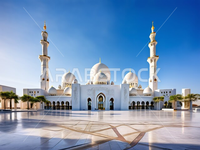 إسلاميات وروحانيات وطمأنينة, النقوش والزخارف للاعمدة والاقواس على الطراز الاسلامي, نداء المسلمين لأداء الفرائض والصلوات، الفن الهندسي المعماري لقبب ومآذن المساجد الاسلامية, أماكن العبادة والتقرب إلى الله تعالى