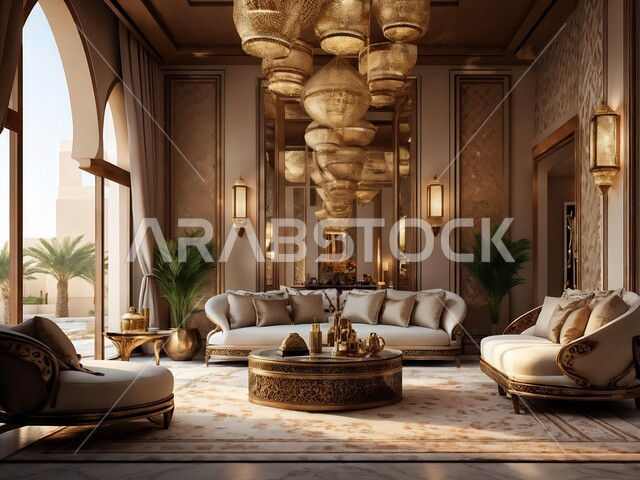 التصاميم الأنيقة لغرفة الجلوس على الطراز الحديث، الديكورات الداخلية للفلل والشقق السكنية في المملكة العربية السعودية، غرف معيشية وأثاث منزلي فاخر، الاكسسوارات والتحف العصرية, الاهتمام بزينة النباتات الخضراء