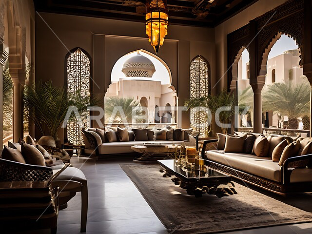 الاكسسوارات والتحف العصرية, التصاميم الأنيقة لغرفة الجلوس على الطراز الحديث، الديكورات الداخلية للفلل والشقق السكنية في المملكة العربية السعودية، غرف معيشية وأثاث منزلي فاخر، الاهتمام بزينة النباتات الخضراء