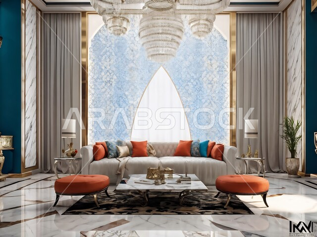 الاكسسوارات والتحف العصرية, التصاميم الأنيقة لغرفة الجلوس على الطراز الحديث، الديكورات الداخلية للفلل والشقق السكنية في المملكة العربية السعودية، غرف معيشية وأثاث منزلي فاخر، الاهتمام بزينة النباتات الخضراء