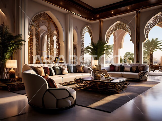 Modern accessories and antiques, elegant designs for the living room in a modern style, interior decorations for villas and residential apartments in the Kingdom of Saudi Arabia, living rooms and luxury home furniture, interest in green plant decoration