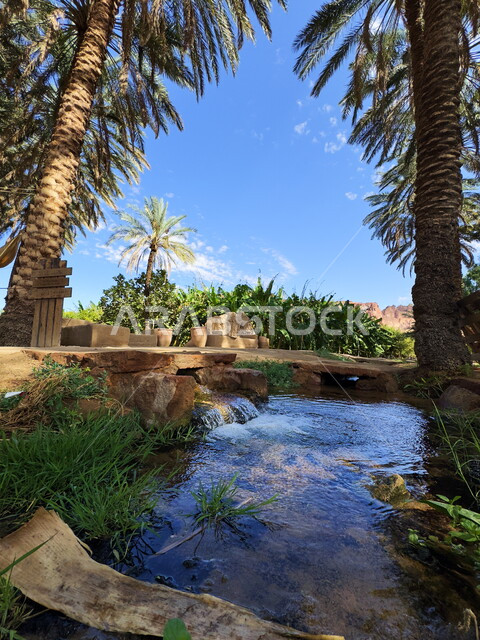 المرتفعات الجبلية والتكوينات الصخرية الطبيعية, معالم جذب واستقطاب السياح من شتى انحاء العالم, الأماكن التاريخية والآثرية القديمة في محافظة العلا, الواحة الثقافية في المملكة العربية السعودية, واحات أشجار النخيل والنباتات الخضراء