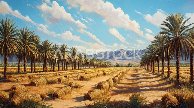  مزارع إنتاج التمور الفاخرة، حقول أشجار النخيل المثمرة في المملكة العربية السعودية، محاصيل ومنتجات وطنية محلية، الأراضي الزراعية و المحميات الطبيعية الخصبة، الاهتمام بالتشجير والزراعة، الرمال الذهبية الناعمة