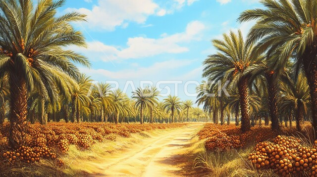  مزارع إنتاج التمور الفاخرة، حقول أشجار النخيل المثمرة في المملكة العربية السعودية، محاصيل ومنتجات وطنية محلية، الأراضي الزراعية و المحميات الطبيعية الخصبة، الاهتمام بالتشجير والزراعة، الرمال الذهبية الناعمة