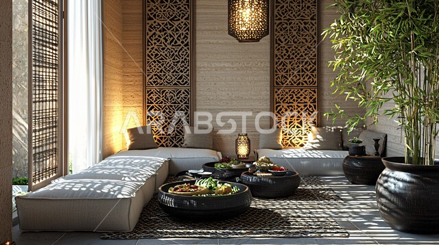 Distinctive interior design for a sophisticated living room, comfortable home furniture, living room with simple antiques and accessories, modern contemporary designs, apartments and residential houses with large windows