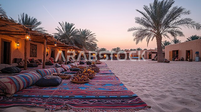  فوانيس معدنية تقليدية معلقة مضيئة في الجلسات العربية الخارجية المريحة، الاستمتاع بالأجواء الروحانية والاحتفال بالمناسبات والأعياد الدينية الاسلامية، ديكورات وزينة رمضان المبارك, تحف واكسسوارت متميزة