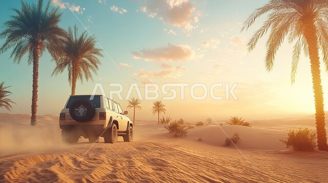 أنشطة صحراوية ممتعة, الاستمتاع بممارسة الهوايات المفضلة, مغامرة شيقة على الرمال الذهبية الناعمة في صحاري المملكة العربية السعودية, مغامرات سفاري على الكثبان الرملية, قيادة سيارة الدفع الرباعي ( التطعيس ) وسط الصحراء