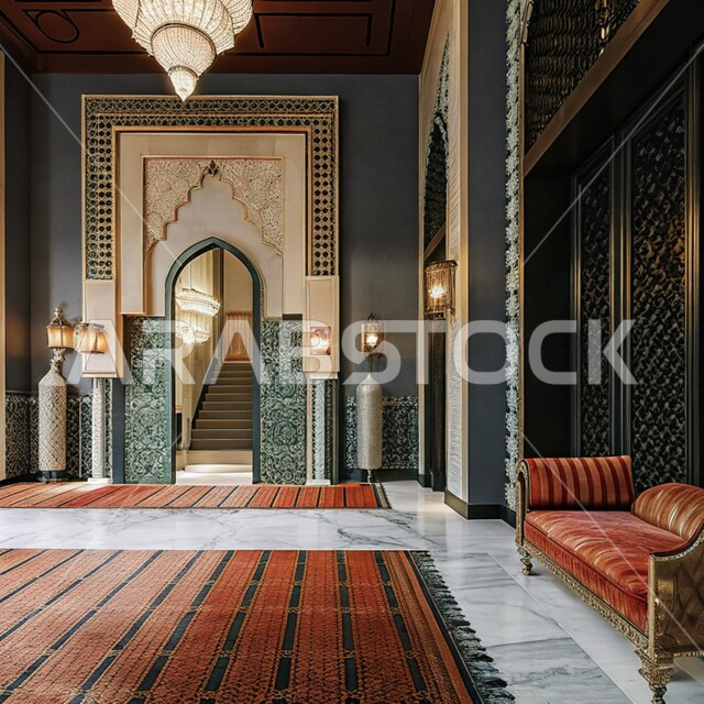 الأجواء الروحانية الهادئة، مفهوم العبادة والتقرب الى الله تعالى, الزخرفات العربية الإسلامية, الأعمدة والأقواس المزخرفة، الفن الهندسي المعماري لبناء المساجد على الطراز الإسلامي القديم