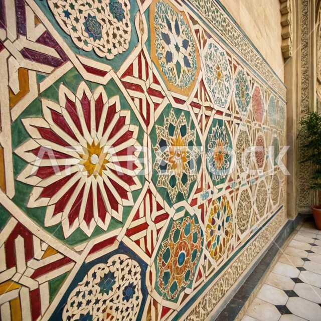 الزخرفات الإسلامية التقليدية, النقوش والزخارف على الجدران الخارجية و الأرضيات للمسجد, الفن الهندسي المعماري على الطراز العربي الإسلامي, التصاميم والديكورات الخارجية الانيقة للمساجد في المملكة العربية السعودية، مفهوم العبادة والتقرب الى الله