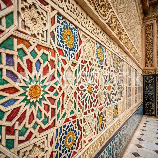 الفن الهندسي المعماري على الطراز العربي الإسلامي، التصاميم والديكورات الخارجية الانيقة للمساجد في المملكة العربية السعودية، مفهوم العبادة والتقرب الى الله, الزخرفات الإسلامية التقليدية, النقوش والزخارف على الجدران الخارجية للمسجد