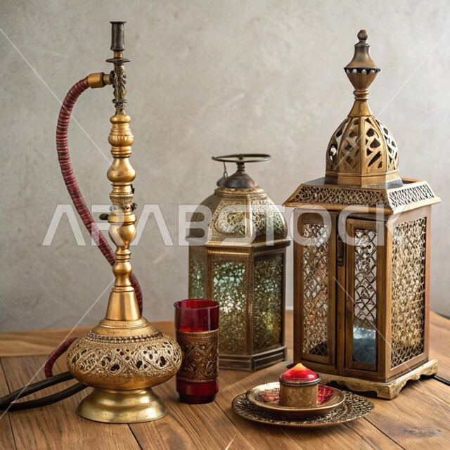 مهن وصناعات شعبية, الأدوات النحاسية التقليدية, المعدات القديمة المصنوعة من النحاس, منتجات محلية وطنية, أصالة وعراقة العادات والتقاليد في المملكة العربية السعودية, الحرف اليدوية التراثية, فانوس مزخرف وشيشة عربية
