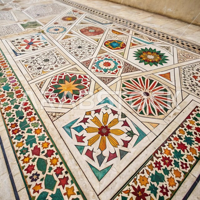 التصاميم الفنية المميزة , النقوش والزخارف الإسلامية التقليدية الملونة على الجدران, الديكورات الانيقة للمساجد في المملكة العربية السعودية, الفن الهندسي المعماري على الطراز العربي الإسلامي