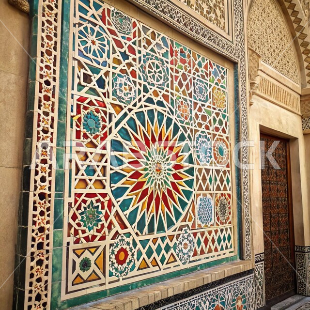 التصاميم الفنية المميزة , النقوش والزخارف الإسلامية التقليدية الملونة على الجدران, الديكورات الانيقة للمساجد في المملكة العربية السعودية, الفن الهندسي المعماري على الطراز العربي الإسلامي