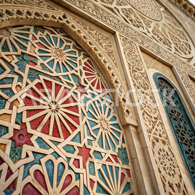 الفن الهندسي المعماري على الطراز العربي الإسلامي, الزخارف و النقوش الإسلامية التقليدية الملونة على الجدران, الديكورات الانيقة للمساجد في المملكة العربية السعودية, التصاميم الفنية المميزة 