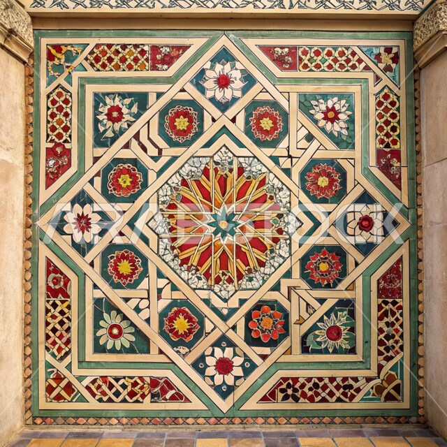 التصاميم الفنية المميزة, الفن الهندسي المعماري على الطراز العربي الإسلامي, الزخارف و النقوش الإسلامية التقليدية الملونة على الجدران, الديكورات الانيقة للمساجد في المملكة العربية السعودية